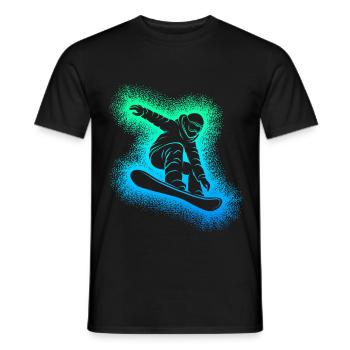 Snowboard Snowboarder Snowboarding - Männer T-Shirt - Schwarz - Vorne - AI Model Male 178 light (178cm)