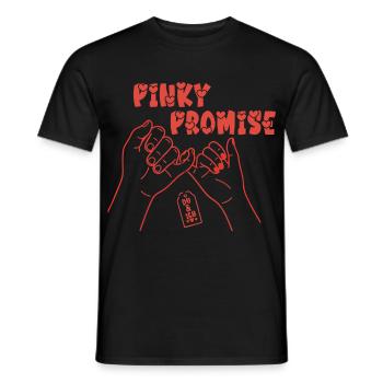 Pinky Promise – Chemise Déclaration d’Amour - T-shirt homme - noir - Devant - AI Model Male 178 light (178cm)