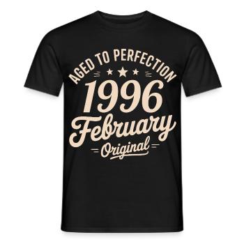 Février 1996 - February 1996 - T-shirt homme - noir - Devant - AI Model Male 178 light (178cm)