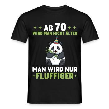 70e anniversaire Panda - Tu deviens plus doux - T-shirt homme - noir - Devant - AI Model Male 178 light (178cm)