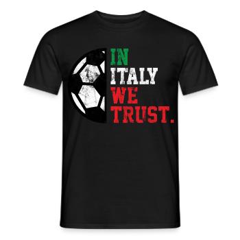En Italie, nous avons confiance - T-shirt homme - noir - Devant - AI Model Male 178 light (178cm)