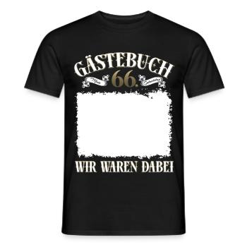 Chemise du livre d’or du 66e anniversaire Nous y étions - T-shirt homme - noir - Devant - AI Model Male 178 light (178cm)