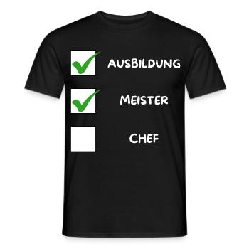 Meister Checkliste - Männer T-Shirt - Schwarz - Vorne - AI Model Male 178 light (178cm)