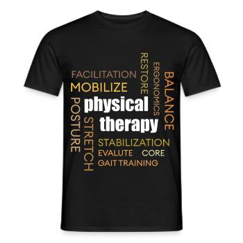Physiotherapie Wortwolke: Mobilisierung - Männer T-Shirt - Schwarz - Vorne - AI Model Male 178 light (178cm)