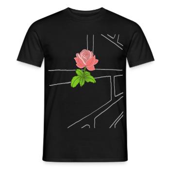 Le triomphe de la nature (rose) - T-shirt homme - noir - Devant - AI Model Male 178 light (178cm)