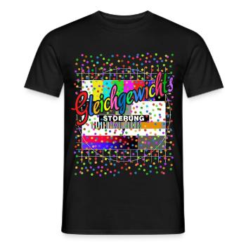 Gleichgewichts Störung Testbild Kostüm Karneval - Männer T-Shirt - Schwarz - Vorne - AI Model Male 178 light (178cm)