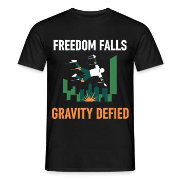 Chute de parkour - T-shirt homme - noir - Devant - AI Model Male 178 light (178cm)