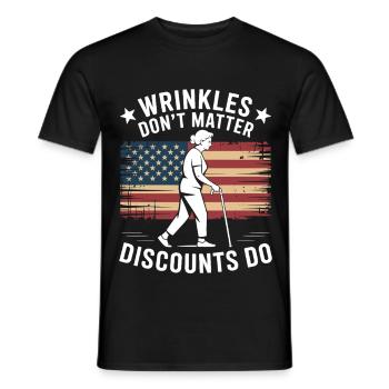 Senior Discount Funny Retirement - Men's T-Shirt - black - Front - AI Model Male 178 light (178cm)