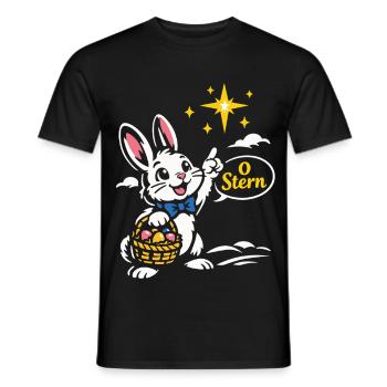 Dessin animé Étoile de Pâques pour bébés - T-shirt homme - noir - Devant - AI Model Male 178 light (178cm)