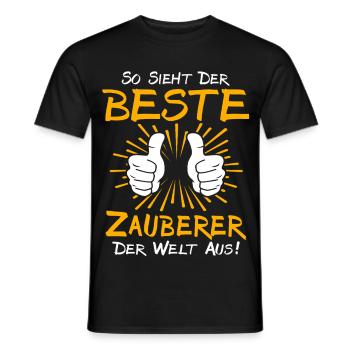 Zauberer Geschenkidee - Männer T-Shirt - Schwarz - Vorne - AI Model Male 178 light (178cm)