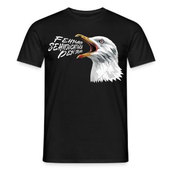 FEHMARN SEHNSUCHT NACH DEM MEER Lustiges - Männer T-Shirt - Schwarz - Vorne - AI Model Male 178 light (178cm)
