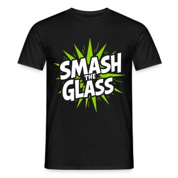 Smash the Glass Padel Tennis Power Action - Men's T-Shirt - black - Front - AI Model Male 178 light (178cm)
