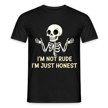 Skeleton not outrageous - Men's T-Shirt - black - Front - AI Model Male 178 light (178cm)