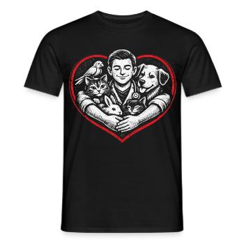 Tierarzt Tiermediziner - Männer T-Shirt - Schwarz - Vorne - AI Model Male 178 light (178cm)