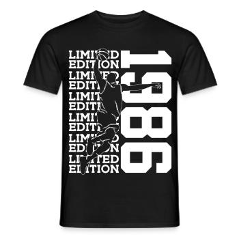 40E ANNIVERSAIRE DU BASKETBALL EN ÉDITION LIMITÉE 1986 - T-shirt homme - noir - Devant - AI Model Male 178 light (178cm)