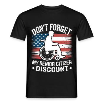 Getting Older Funny Seniors Motif - Men's T-Shirt - black - Front - AI Model Male 178 light (178cm)