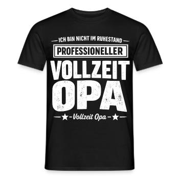Full-time grandpa – Never retired - Men's T-Shirt - black - Front - AI Model Male 178 light (178cm)