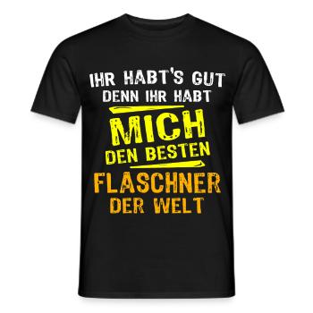 Flaschner Geschenk - Männer T-Shirt - Schwarz - Vorne - AI Model Male 178 light (178cm)