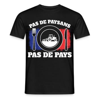 French farmer Agriculture France - Men's T-Shirt - black - Front - AI Model Male 178 light (178cm)