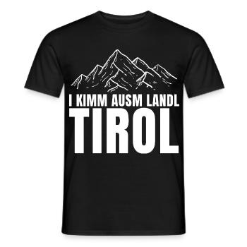 I kimm ausm Landl Tirol DJ Après Ski Ötztal - Männer T-Shirt - Schwarz - Vorne - AI Model Male 178 light (178cm)