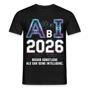 Abitur - Abi 2026 AI Artificial Intelligence Abi - Men's T-Shirt - black - Front - AI Model Male 178 light (178cm)