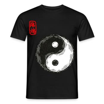 Yin und Yang - Männer T-Shirt - Schwarz - Vorne - AI Model Male 178 light (178cm)