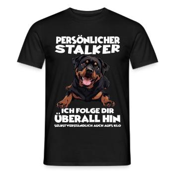 Hundehalter Geschenk Rottweiler Hundebesitzer - Männer T-Shirt - Schwarz - Vorne - AI Model Male 178 light (178cm)