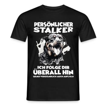Hundehalter Geschenk Rottweiler Hundebesitzer  - Männer T-Shirt - Schwarz - Vorne - AI Model Male 178 light (178cm)