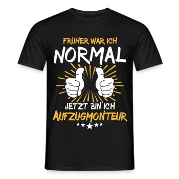 elevator mechanic saying - Men's T-Shirt - black - Front - AI Model Male 178 light (178cm)