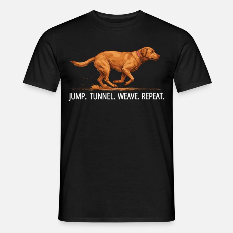 Agility Labrador Jump Tunnel Repeat - Männer T-Shirt - Schwarz