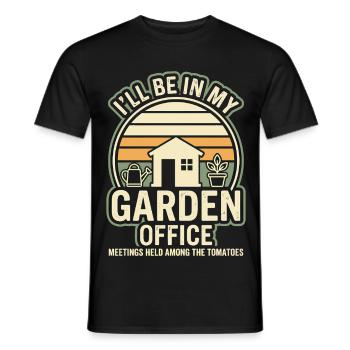 Garden Office Humor Garten Spruch - Männer T-Shirt - Schwarz - Vorne - AI Model Male 178 light (178cm)