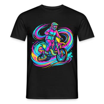 motocross riders - Men's T-Shirt - black - Front - AI Model Male 178 light (178cm)