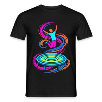 Sauteur de trampoline - T-shirt homme - noir - Devant - AI Model Male 178 light (178cm)