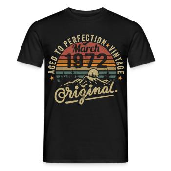 Mars 1972 - T-shirt homme - noir - Devant - AI Model Male 178 light (178cm)