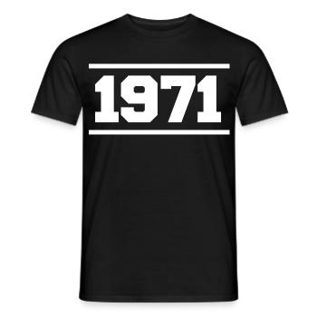 1971 Cadeau rétro 1971 - T-shirt homme - noir - Devant - AI Model Male 178 light (178cm)