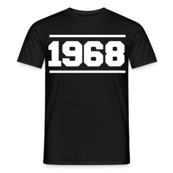 1968 Cadeau rétro 1968 - T-shirt homme - noir - Devant - AI Model Male 178 light (178cm)