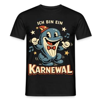Karneval Karnewal Wal Lustig Geschenk - Männer T-Shirt - Schwarz - Vorne - AI Model Male 178 light (178cm)