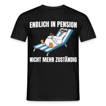 Pensionär Gans - Nicht mehr zuständig Pension - Männer T-Shirt - Schwarz - Vorne - AI Model Male 178 light (178cm)