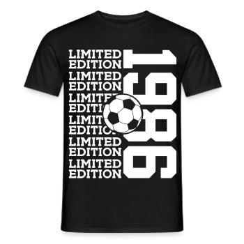 ÉDITION LIMITÉE FOOTBALL 1986 40E ANNIVERSAIRE - T-shirt homme - noir - Devant - AI Model Male 178 light (178cm)