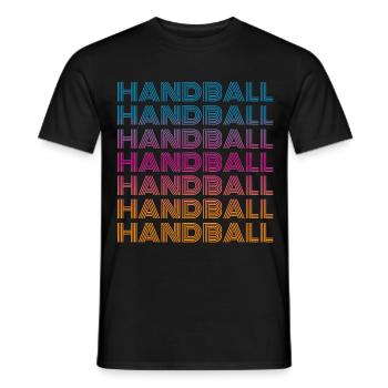 Handball vintage - T-shirt homme - noir - Devant - AI Model Male 178 light (178cm)