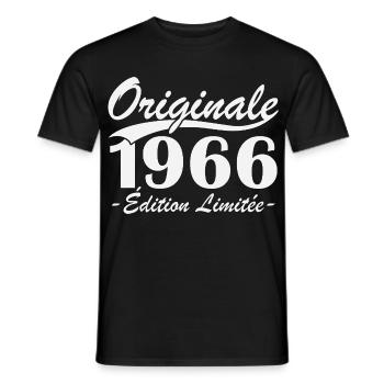 Original 1966 Vintage Retro Birthday Gift - Men's T-Shirt - black - Front - AI Model Male 178 light (178cm)