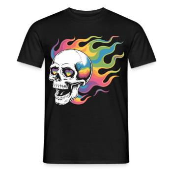 T-shirt Arc-en-ciel de la tête de tête - T-shirt homme - noir - Devant - AI Model Male 178 light (178cm)