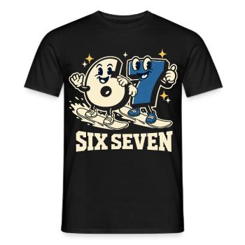 67 Six Seven Snowboard Winter Sports Cadeau - T-shirt homme - noir - Devant - AI Model Male 178 light (178cm)