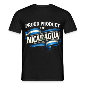 Proud Product Of Nicaragua Nicaragisch - Männer T-Shirt - Schwarz - Vorne - AI Model Male 178 light (178cm)