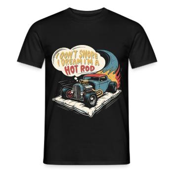 Vintage Collector I Dream I'm A Hot Rod - Men's T-Shirt - black - Front - AI Model Male 178 light (178cm)