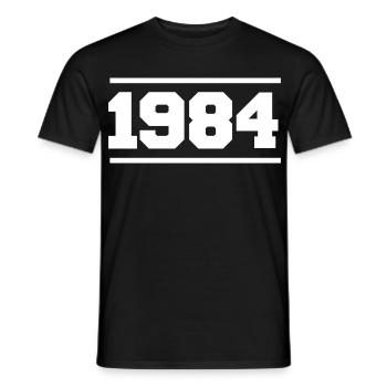 1984 Cadeau rétro 1984 original 1984 - T-shirt homme - noir - Devant - AI Model Male 178 light (178cm)