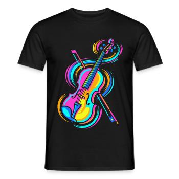 violon - T-shirt homme - noir - Devant - AI Model Male 178 light (178cm)