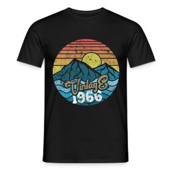 Vintage 1966 - Männer T-Shirt - Schwarz - Vorne - AI Model Male 178 light (178cm)