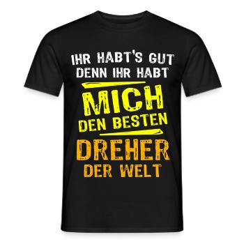 Dreher Geschenk - Männer T-Shirt - Schwarz - Vorne - AI Model Male 178 light (178cm)