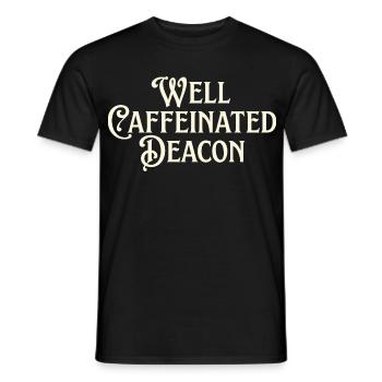 Diacre du ministère religieux du café de l’église - T-shirt homme - noir - Devant - AI Model Male 178 light (178cm)